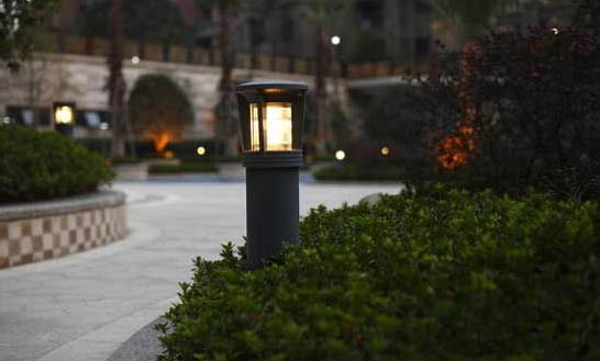 萝莉社APP照明公園草坪燈照明效果