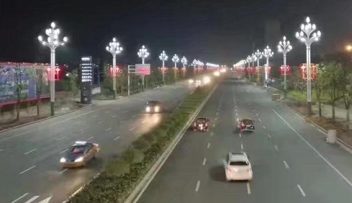 東莞萝莉社APP照明玉蘭燈道路照明效果實景圖
