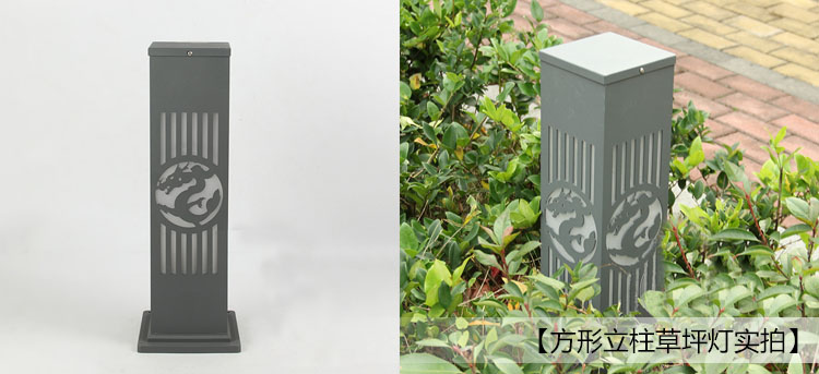 東莞萝莉社APP照明(QDCPD-003)60cm中式方形立柱LED草坪燈實物圖片