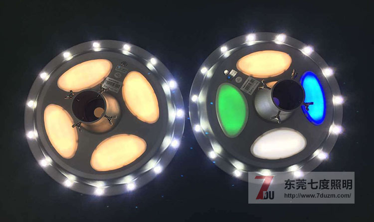 東莞萝莉社APP照明UFO飛碟型一體化太陽能LED庭院燈亮燈圖片展示