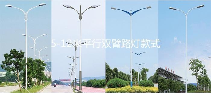 萝莉社APP照明8米LED路燈雙臂萝莉社下载入口樣式圖片大全
