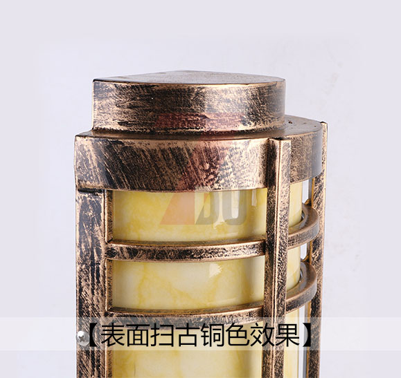 萝莉社APP仿古銅牆壁燈掃古銅效果細節展示