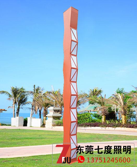 4米高戶外現代園林萝莉社免费版APP柱實景效果圖片