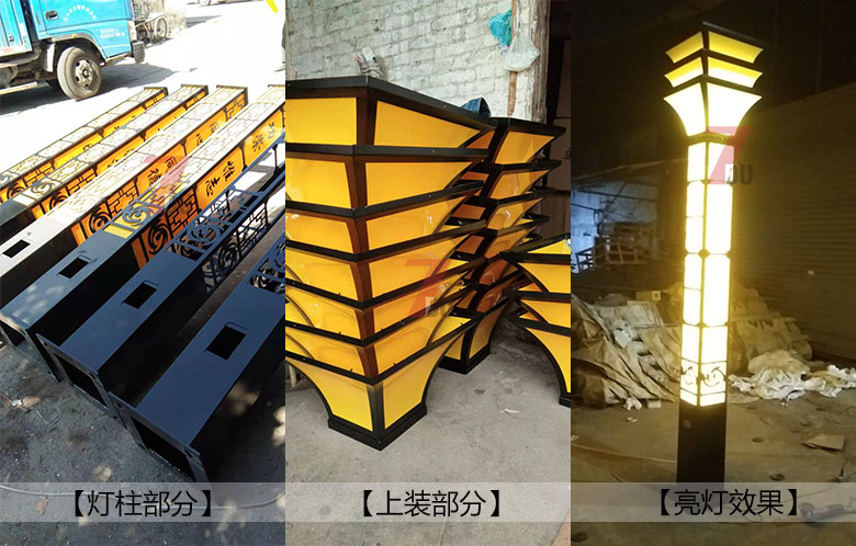 (QDJGDZ-019)3-6米方形廣場\園林萝莉社免费版APP柱生產實拍照片
