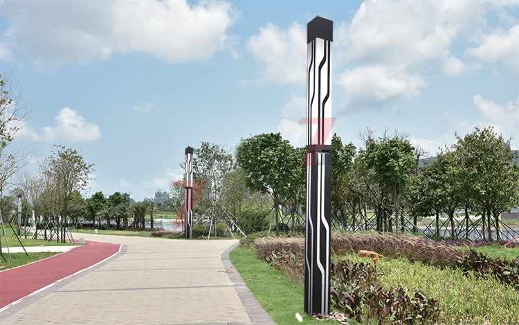 (QDJGDZ-013)3米園林現代簡約LED萝莉社免费版APP柱公園安裝效果圖