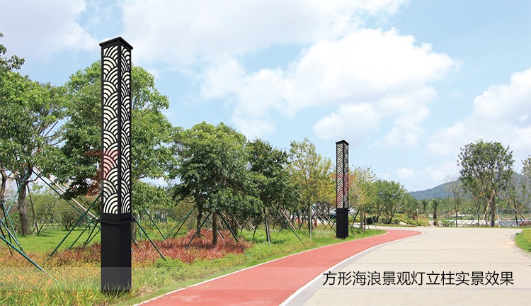 (QDJGDZ-022)園林方形海浪款萝莉社免费版APP柱應用實景效果