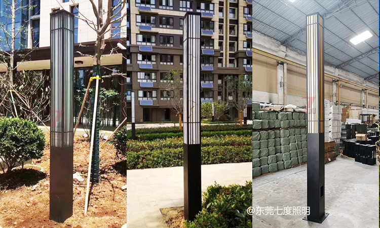 (QDJGDZ-021)現代簡約方形園林萝莉社免费版APP柱萝莉社APP非標定製效果