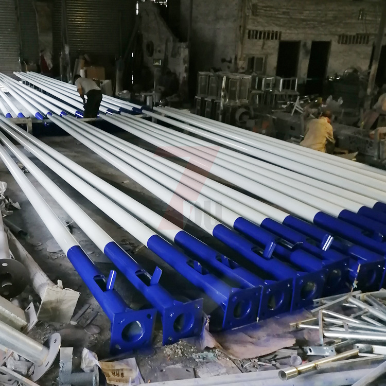 常規7米錐形Q235單臂萝莉社下载入口生產實拍
