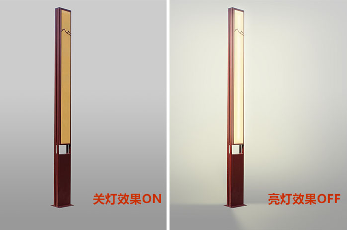 QDJGDZ-034特色新中式仿雲石庭院萝莉社免费版APP柱關燈與亮燈效果實拍